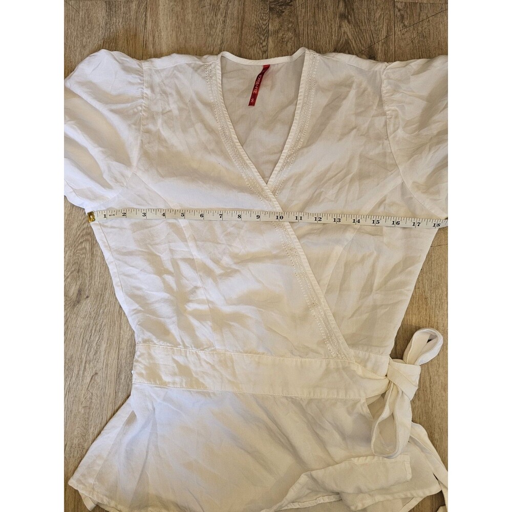 Alp n Rock Mila Embroidered Wrap Blouse Top White Size Small - Picture 4 of 6